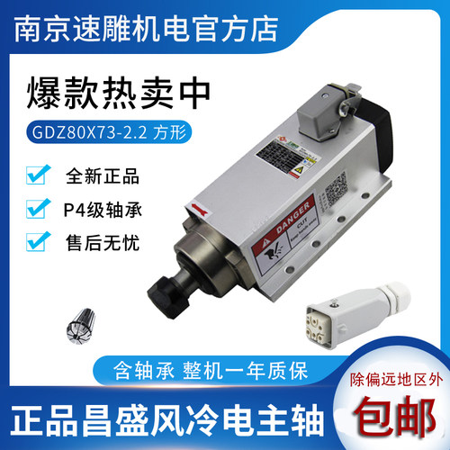 昌盛2.2KW飞边方形风冷主轴电机