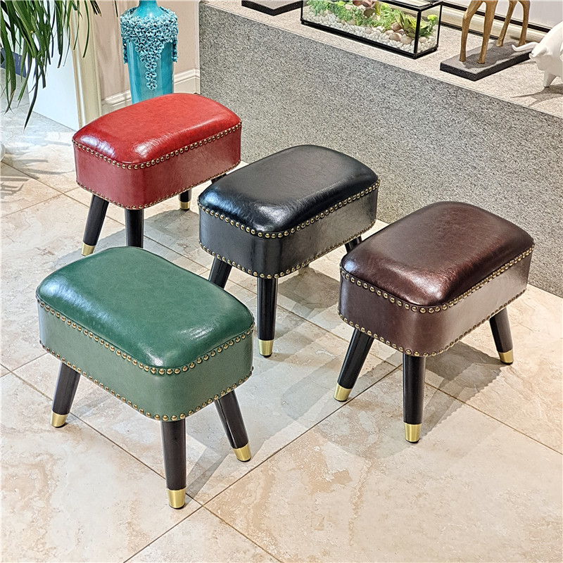 浪朵矮凳美式小凳子家用换鞋凳入户门口进门皮凳长条凳坐墩沙发凳,住宅家具,换鞋凳,淘宝优惠券,粉丝福利购,淘宝优惠卷