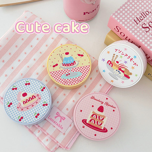 ins盐系小蛋糕美瞳盒甜点韩风简约卡通隐形眼镜伴侣盒护理盒收纳