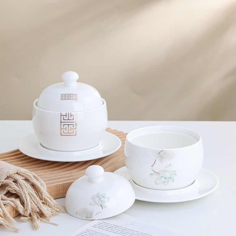 轻奢风陶瓷带盖炖盅320ml酒店饭店包厢位上汤煲带碟家用蒸煮炖锅,餐饮具,瓶/罐,淘宝优惠券,粉丝福利购,淘宝优惠卷