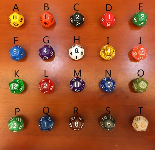 12面骰子D12dice嘉轩教具桌游
