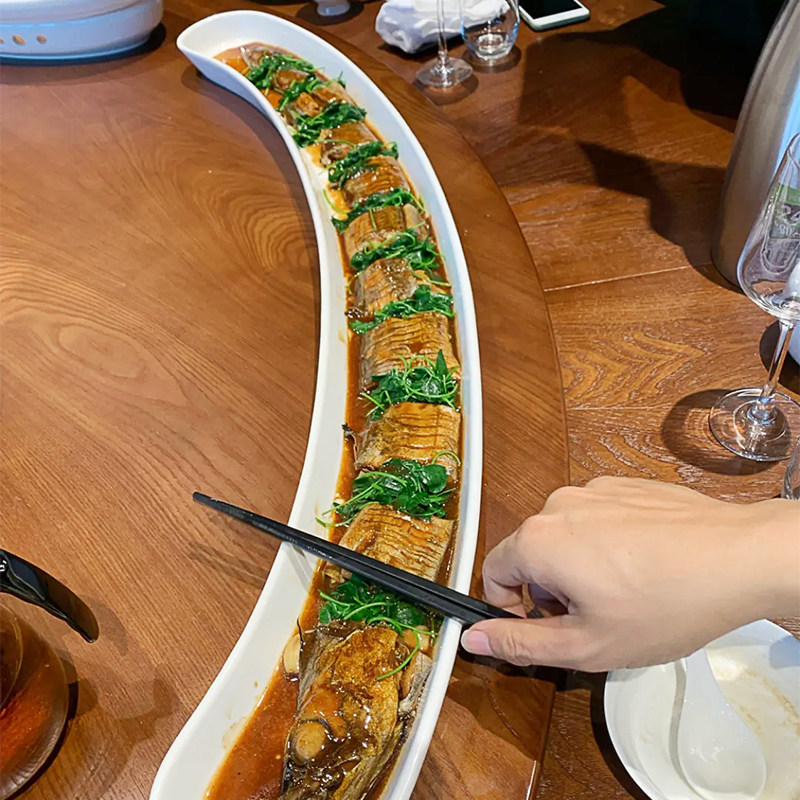 陶瓷农家乐川菜餐具中式鱼盘弧形盘大刀鱼盘长带鱼盘土菜馆特色盘,餐饮具,盘,淘宝优惠券,粉丝福利购,淘宝优惠卷