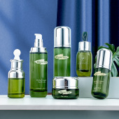 瓶子 120ml水乳精华化妆品玻璃套装 新款 绿色现货30g海迷膏霜瓶100