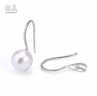 s925纯银耳钩空托珍珠配件高跟鞋空托银耳勾耳饰耳环饰品