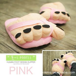居家 情侣拖鞋 韩国创意拖鞋 脚丫 居家大 秋冬男女鞋