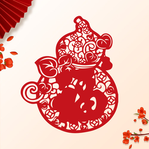 2025福字门贴蛇年装饰静电玻璃贴窗花贴剪纸新年春节过年家用客厅