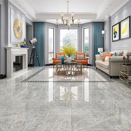 灰色全抛釉瓷砖800x800客厅新款通体大理石地板砖走廊墙砖玻化砖图片