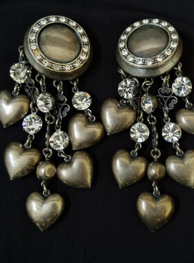 【英国发货】Vintage Askew London 银色吊坠耳夹