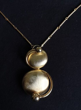 Vintage Vendome 金色葫芦吊坠长项链