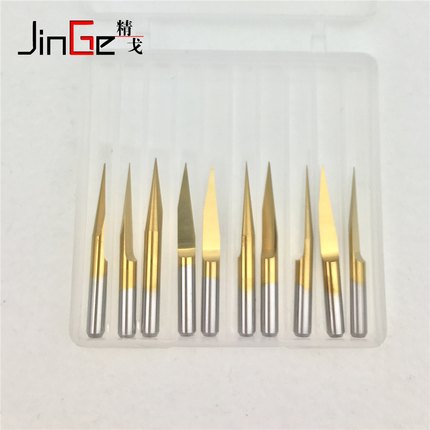 3.175镀钛平底尖刀金色涂层电路板切割刻字划线刻刀刀头