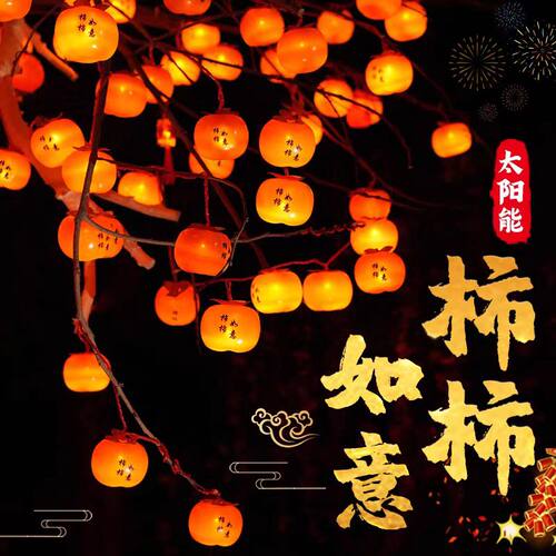 春节新年红灯笼福字灯节日布置家用过年装饰灯彩灯闪灯串灯满天星