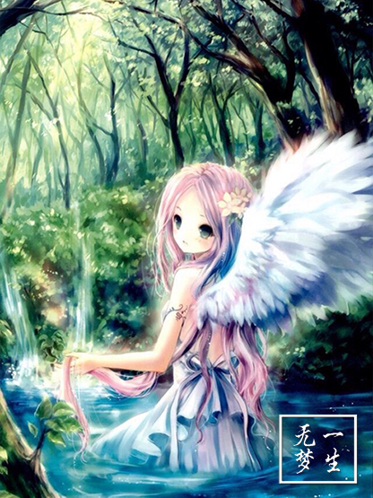 diy钻石画动漫天使精灵少女十字绣钻石绣方钻满钻圆钻