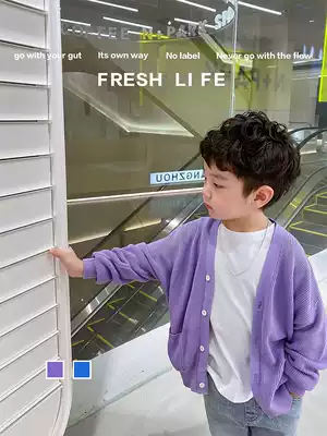 Kosmanjia Children's Sweater Cardigan 2021 Early Autumn Baby Knitted Jacket Autumn Thin Joker