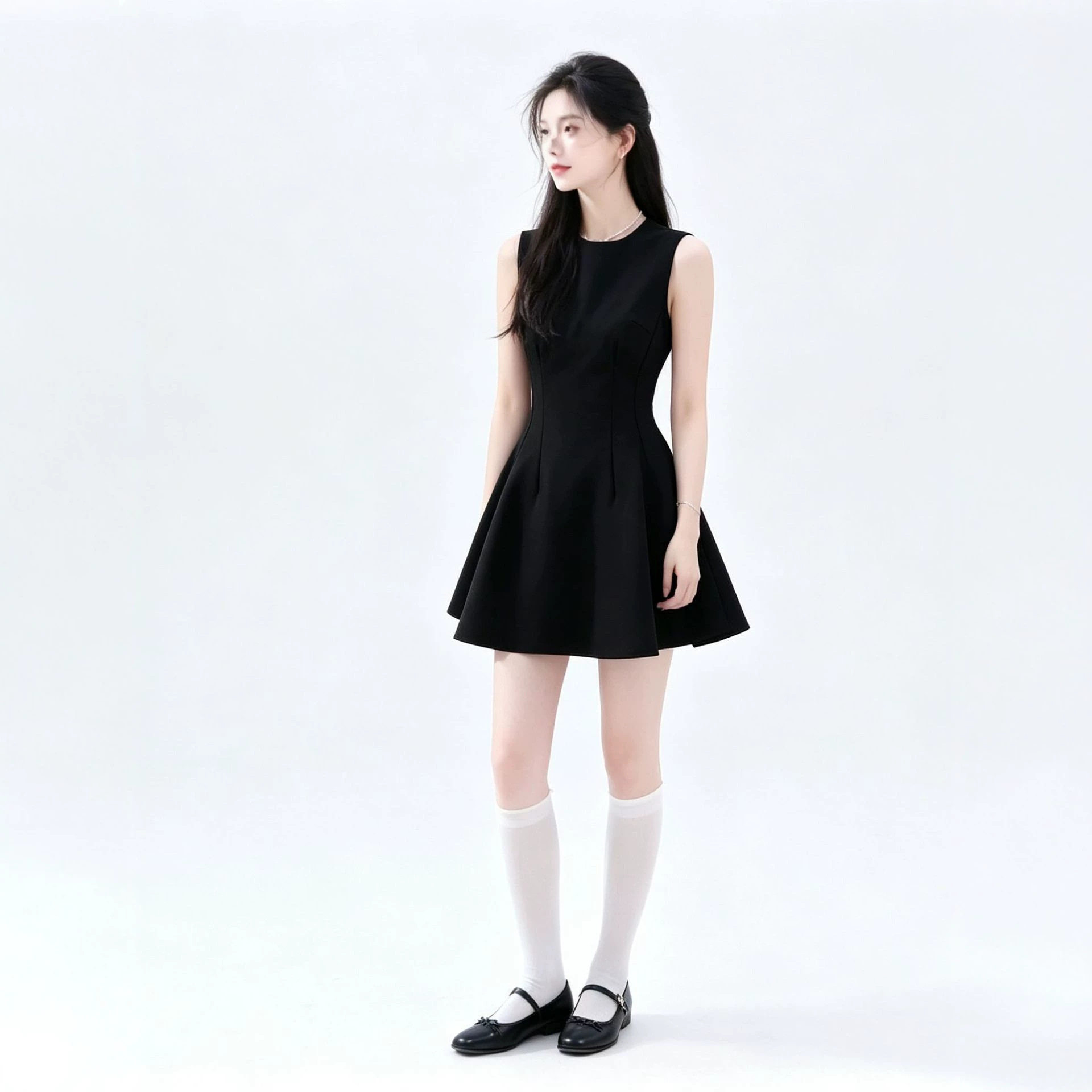 黑色连衣裙女夏季2026新款无袖背心裙漂亮掐腰包臀短裙子夏日绝美