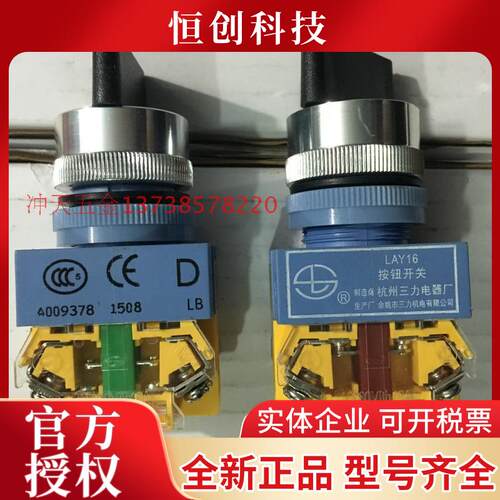 杭州三力电器厂 LAY16-D11*21 按钮 二位旋钮开关 一开一闭