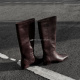 靴 2.5cm不过膝宽筒长靴女真皮骑士靴显瘦百搭时装 七与多 牛皮