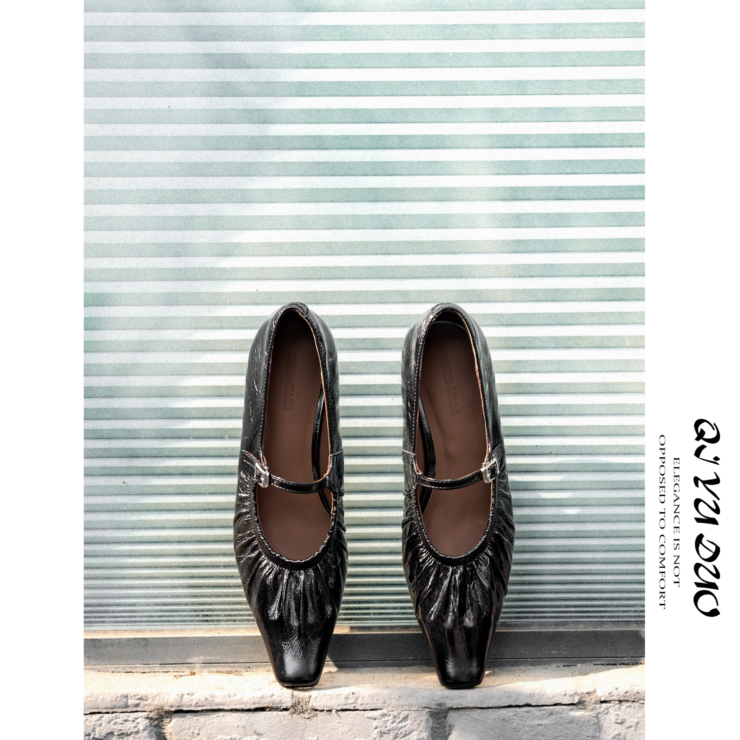 QIYUDUO 法式褶皱玛丽珍鞋女2026春款方头一字带粗跟气质中跟单鞋,女鞋,浅口单鞋,淘宝优惠券,粉丝福利购,淘宝优惠卷