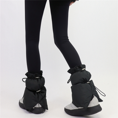 防寒防风保暖女抽绳绑带腿套