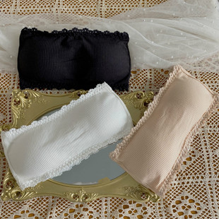 夏季 films 少女无肩带文胸聚拢一字围抹胸防走光内衣裹胸女