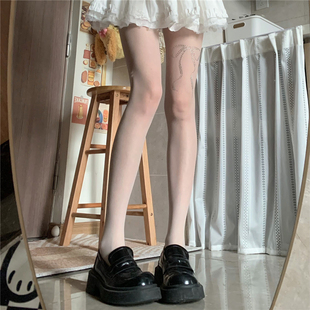 蝴蝶结烫钻丝袜韩风少女甜妹黑丝显瘦连裤 春夏薄款 films 袜