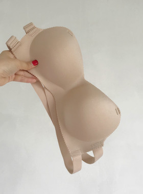 AY To films 小胸无肩带防滑内衣聚拢上托薄款美背无钢圈隐形文胸