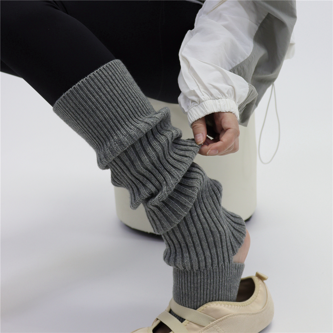 保暖护腿针织踩脚堆堆袜套