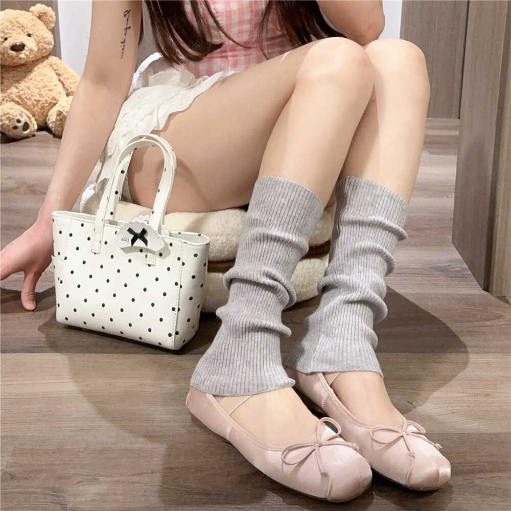 慵懒芭蕾甜美少女针织堆堆袜套