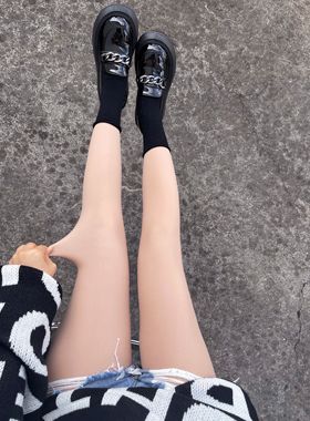 AY To films 秋冬加绒光腿神器肤色纽扣替换双层连裤袜肉色打底袜