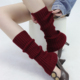 films 秋冬安可拉红针织堆堆袜套保暖辣妹毛线中筒袜小腿套