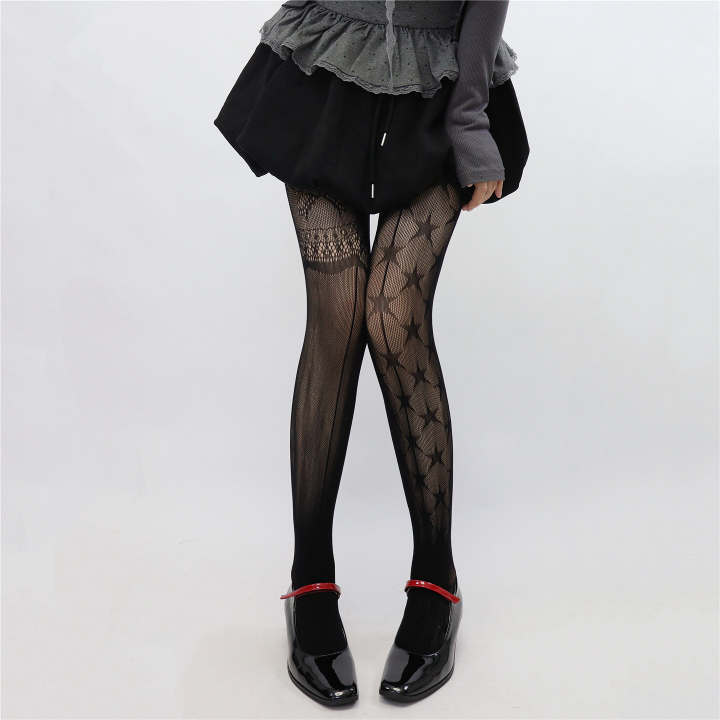 AYTofilms 性感时髦黑色防勾连裤袜春夏小众个性AB款五角星渔网袜,女士内衣/男士内衣/家居服,连裤袜/打底袜,淘宝优惠券,粉丝福利购,淘宝优惠卷