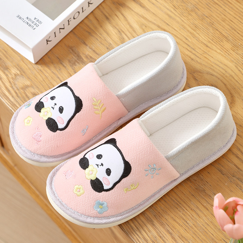 月子鞋夏季薄款透气防滑棉拖鞋女包跟厚底室内居家可爱软底月子鞋