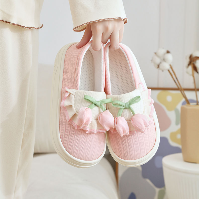 棉拖鞋女包跟厚底可外穿踩屎感月子鞋夏季薄款透气防滑6月产后鞋