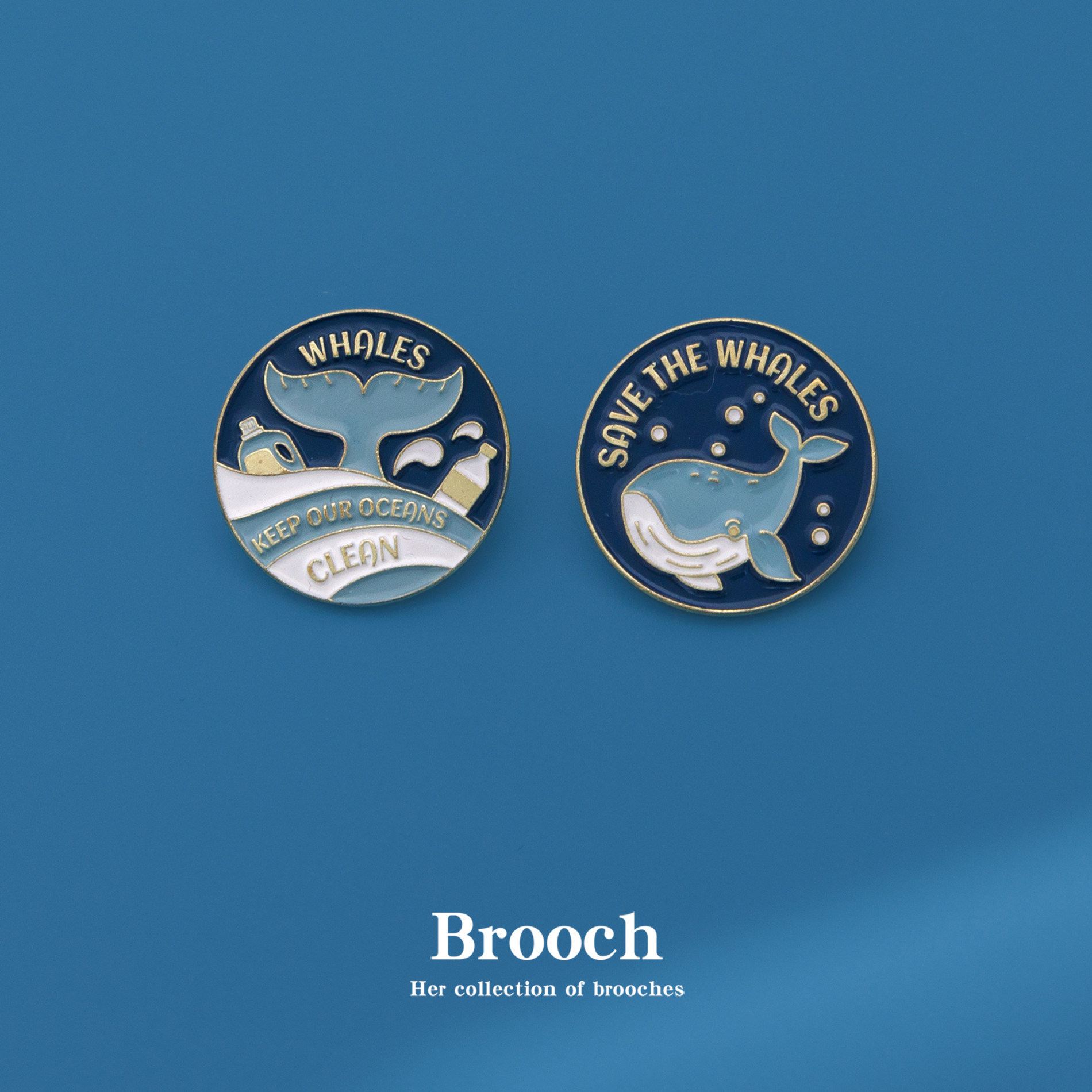 保护环境海豚鲸鱼胸针海洋动物夏季防走光校服书包情侣装饰日系女