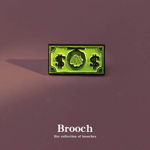 2025新款她然卡通美钞胸针