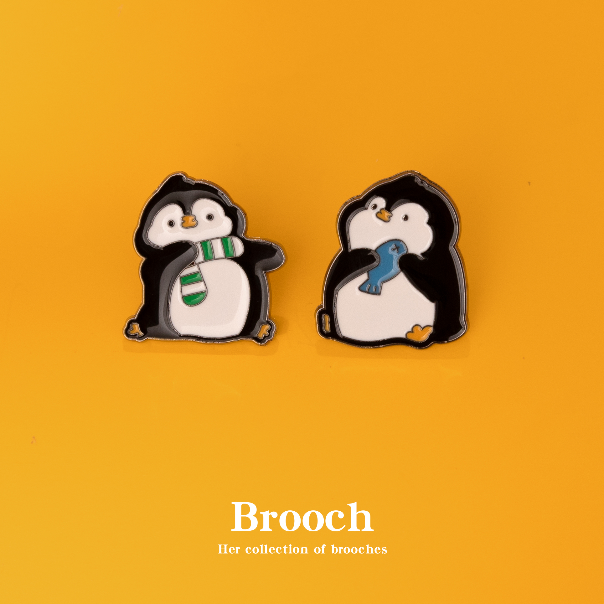 2025新款安然卡通企鹅胸针