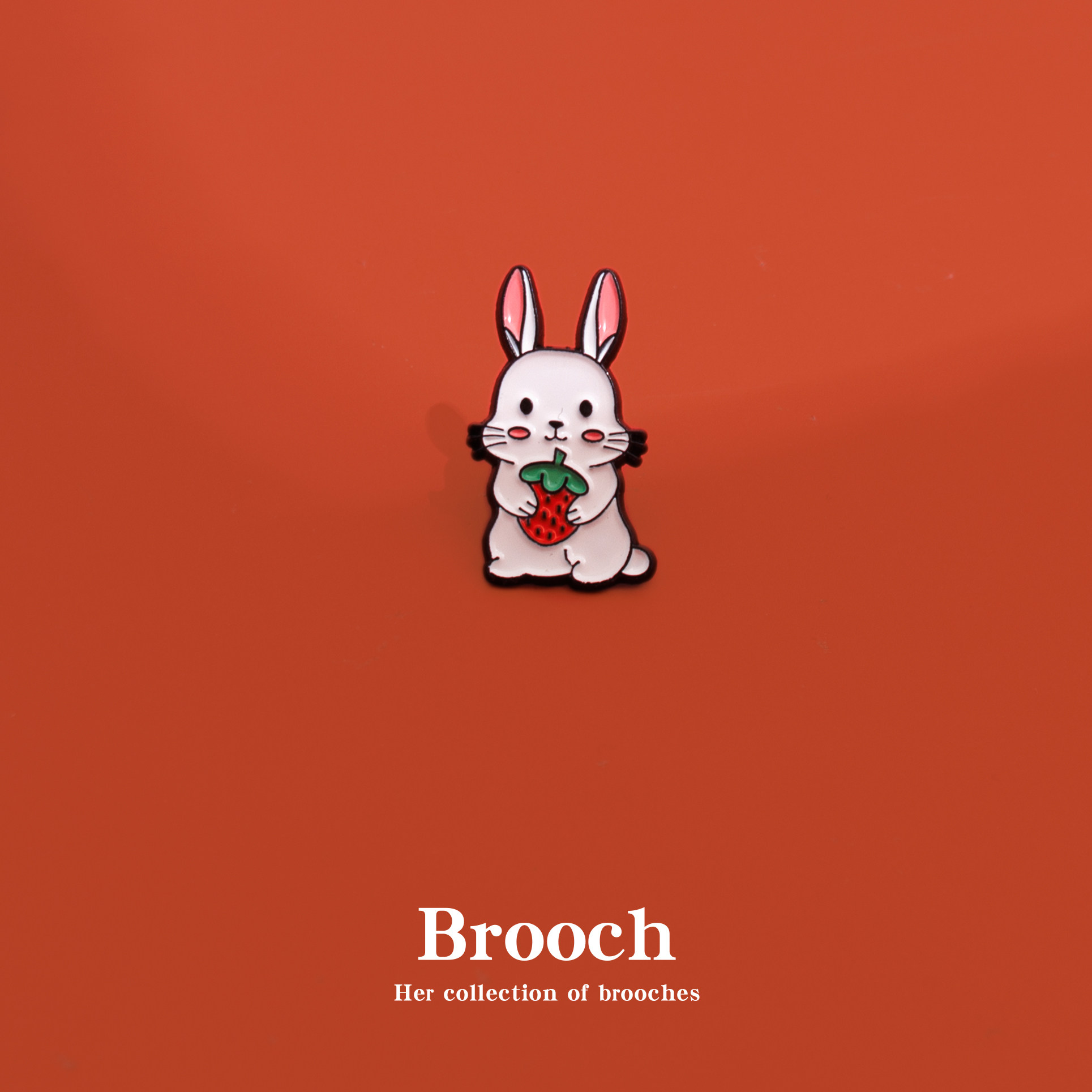 卡通兔子吃草莓胸针可爱日系徽章包包装饰衣服扣针配饰别针男女款,饰品/流行首饰/时尚饰品新,胸针,淘宝优惠券,粉丝福利购,淘宝优惠卷