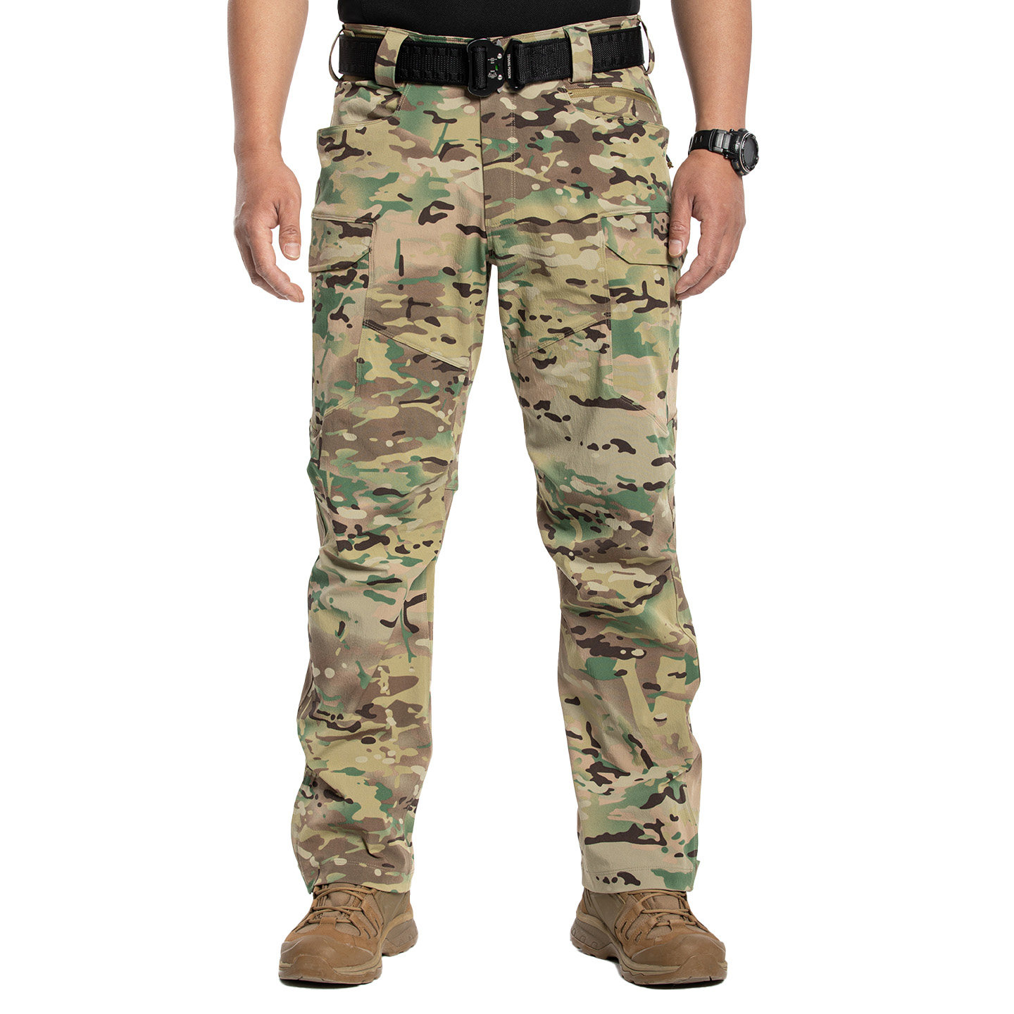 隐忍AR户外战术裤男春秋季透气工装裤男宽松橘皮四面弹登山裤子男