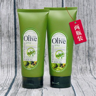 2面部磨砂啫喱男女 韩伊橄榄Olive去角质死皮清洁乳200g 2瓶装