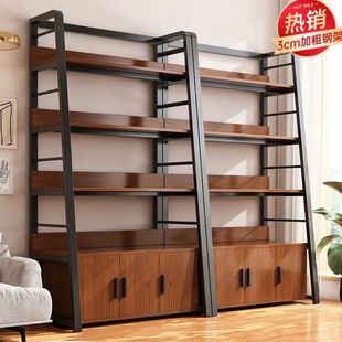 置物架落地靠墙书架客厅多层储物梯形货架家用简易展示架子收纳架