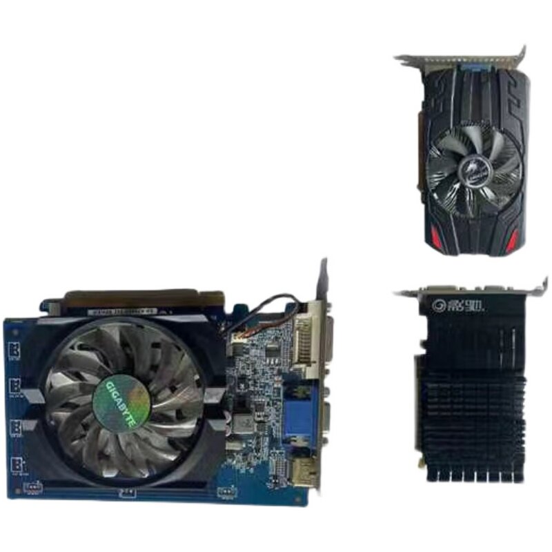 카드 GT 610 630 710 730 GTX650 750 1G2G 데스크탑 컴퓨터 게임 그래픽 카드를 분해하고 켜십시오