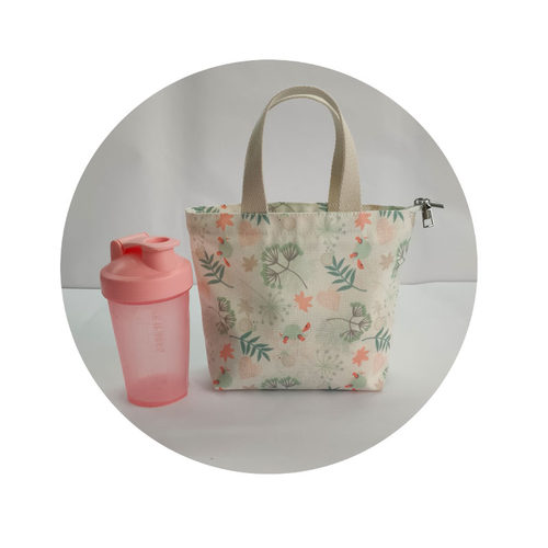 帆布包小清新简约印花迷你小手提包文艺手拎包上班休闲小托特包