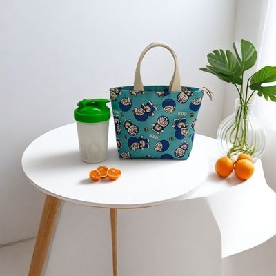 卡通图案印花休闲迷你手提帆布包