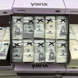 莫代尔含蚕丝底裆四条印花女士条纹短裤 沿想内裤 女1882中腰三角裤