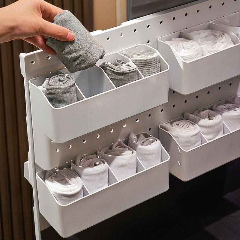 免打孔壁挂滑轨内衣收纳盒