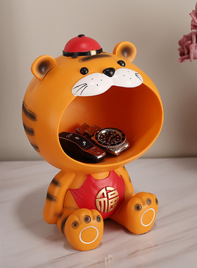 艾哲福虎钥匙收纳托盘树脂装饰品