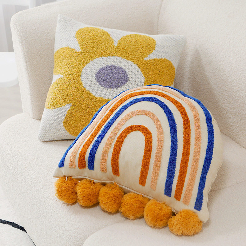 ins风网红花朵沙发抱枕靠垫