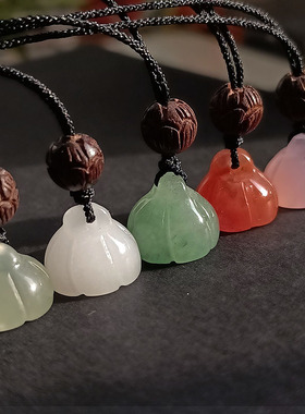 复古民族风小清新文艺项链短款东陵玉绳子毛衣链女森系莲蓬锁骨链