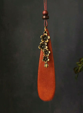 美拉德秋冬复古木质项链小众设计夸张度假新中式民族风配饰女