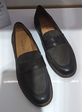 爱乐诗兰乐福超软小真羊皮单鞋子春夏季新女款英伦风黑色平底4c05