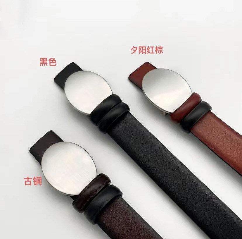 女娜三月真皮复古百搭两面用皮带